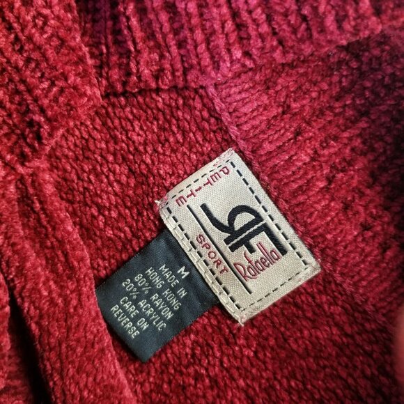 Rafaella Womens Medium Pullover Turtleneck Sweater Ribbed Knit Trim Red Casual - Picture 5 of 5